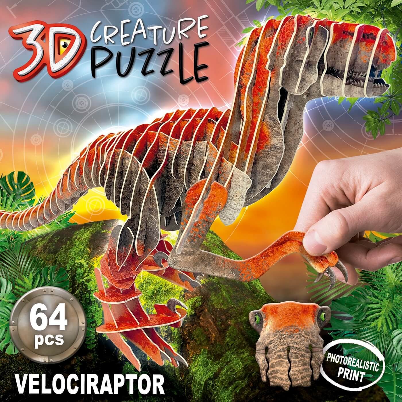 Velociraptor 3D Creature Puzzle ( Educa 19382 ) imagen b
