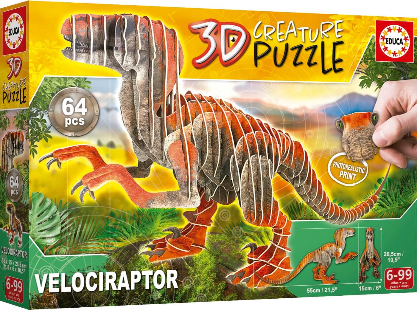 Velociraptor 3D Creature Puzzle ( Educa 19382 ) imagen d