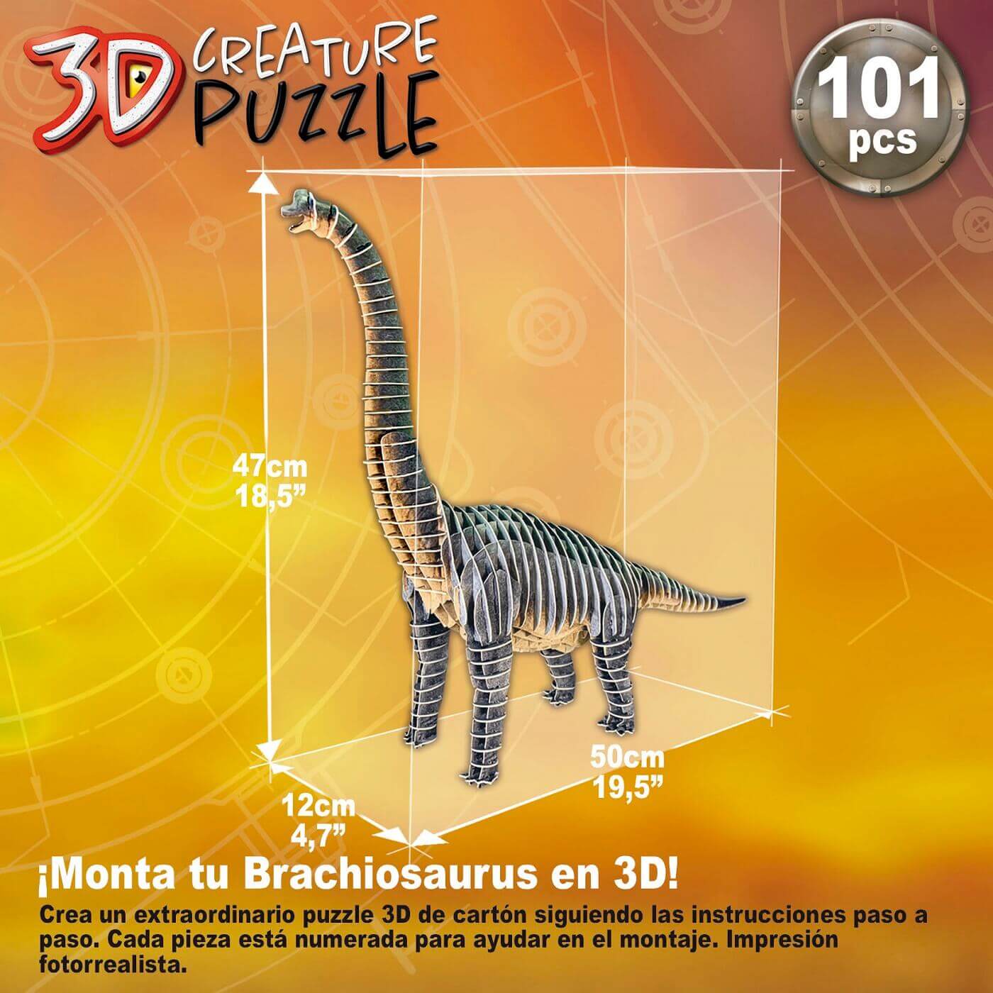 Brachiosaurus 3D Creature Puzzle ( Educa 19383 ) imagen c