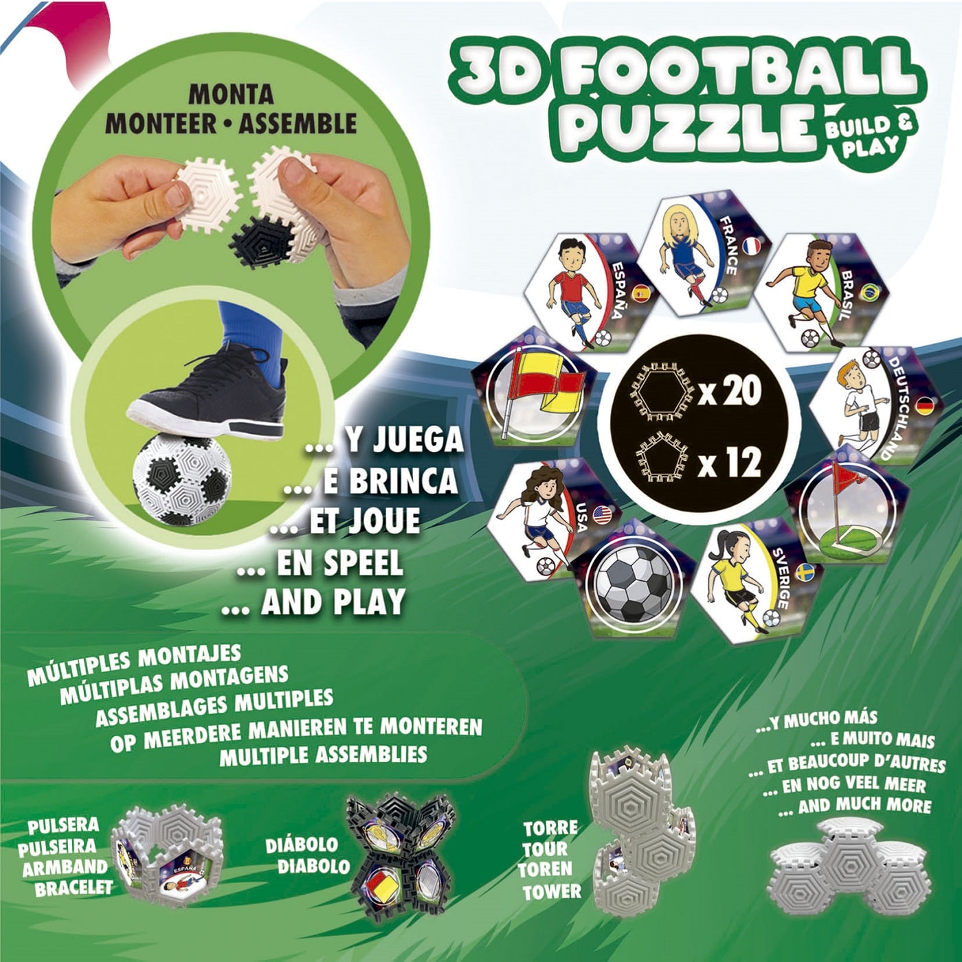 3D Football Puzzle Build and Play ( Educa 19210 ) imagen b
