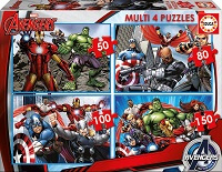 Multi 4 Puzzles 50-80-100-150 Avengers