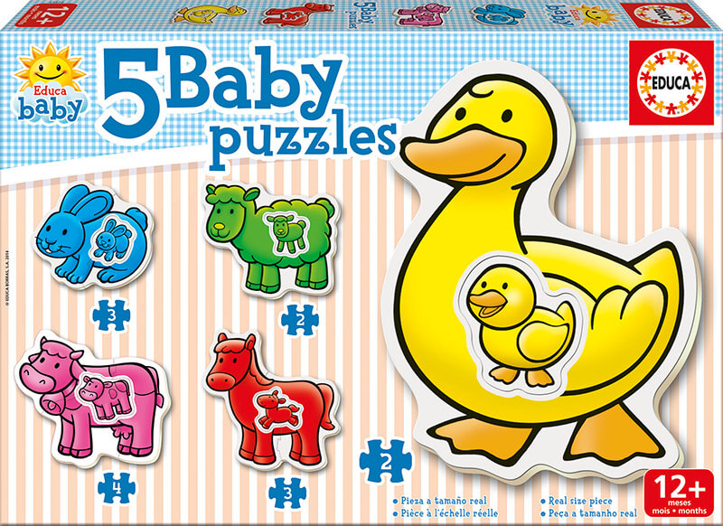5 baby puzzles granja