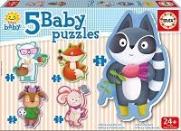 5 baby puzzles animalitos