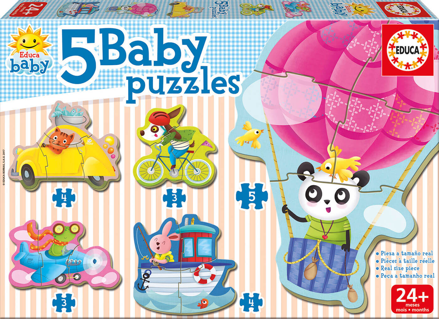 5 Baby Puzzles Animales al Volante