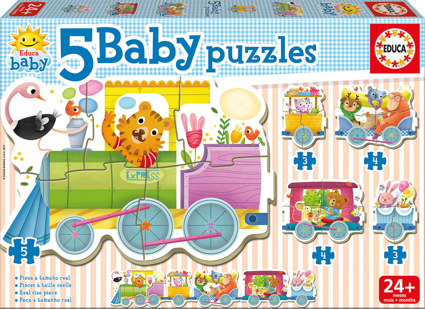 5 Baby Puzzles Tren de Animales