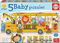 5 Baby Puzzles Autobús de Animales