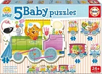 5 Baby Puzzles Tren de Animales
