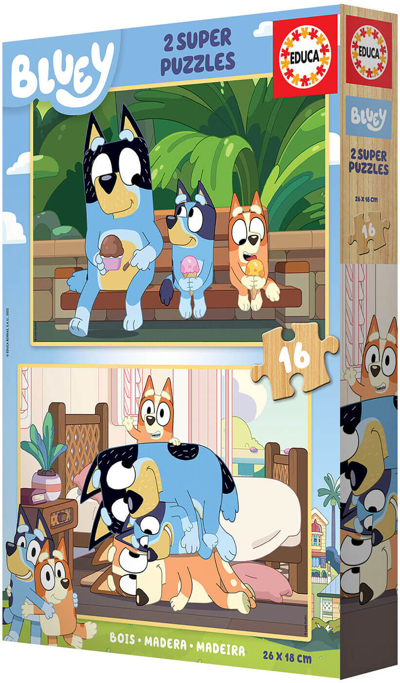 2×16 Bluey Madera ( Educa 19406 ) imagen a