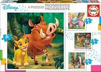 Puzzles Progresivos Disney Animals 12-16-20-25