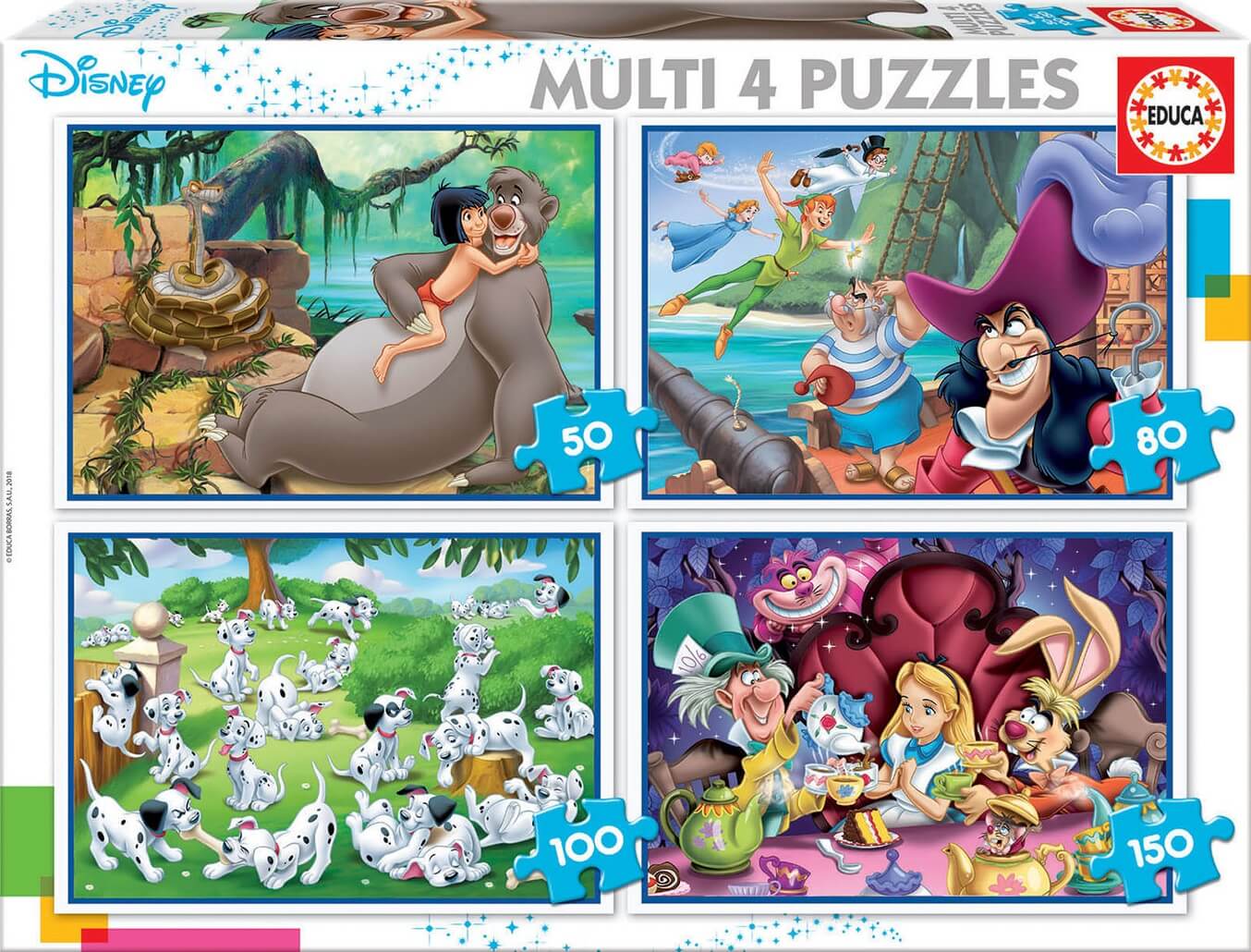 Multi 4 Puzzles Clasicos Disney 50-80-100-150