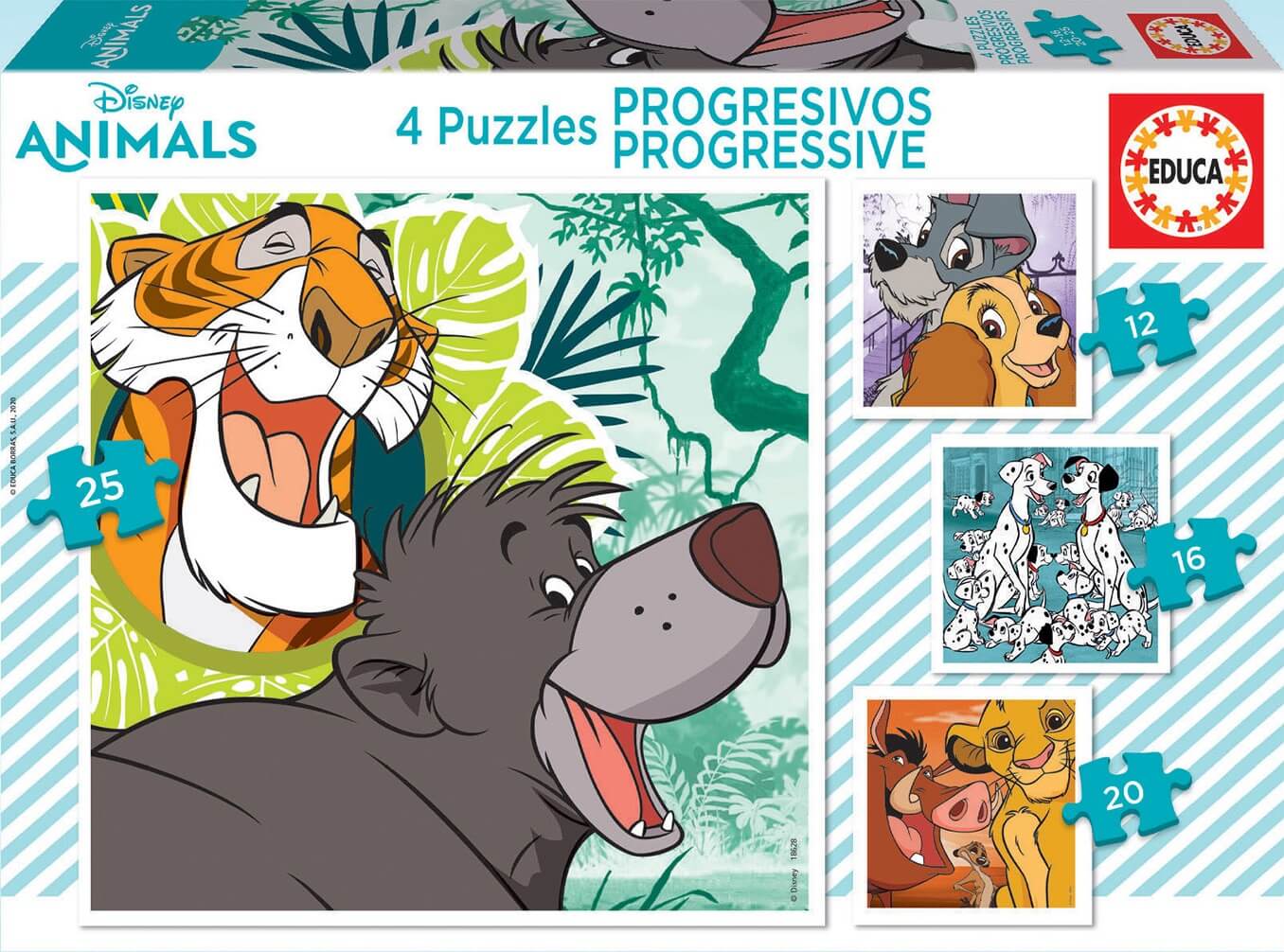 Progresivo 12-16-20-25 Animales Disney