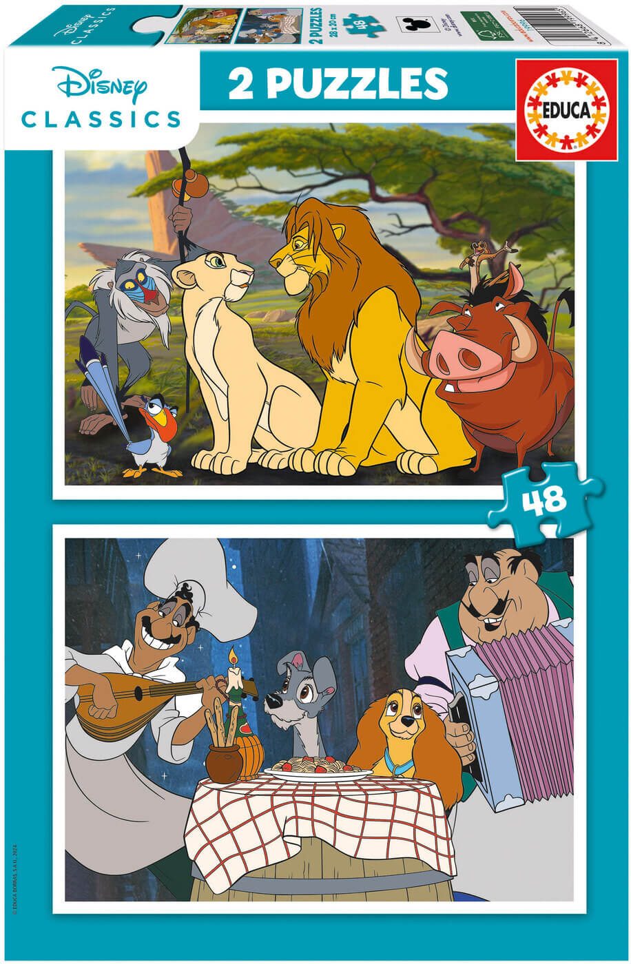 2x48 Disney Animals ( Educa 19996 ) imagen d