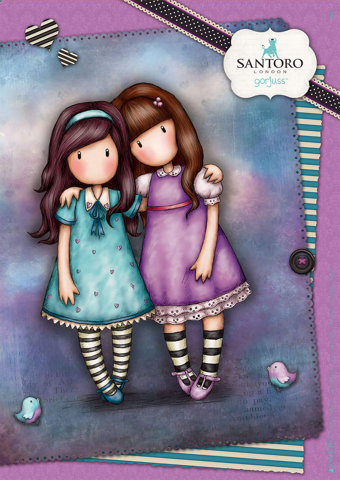 100 Friends Walk Together Gorjuss ( Educa 18090 ) imagen a