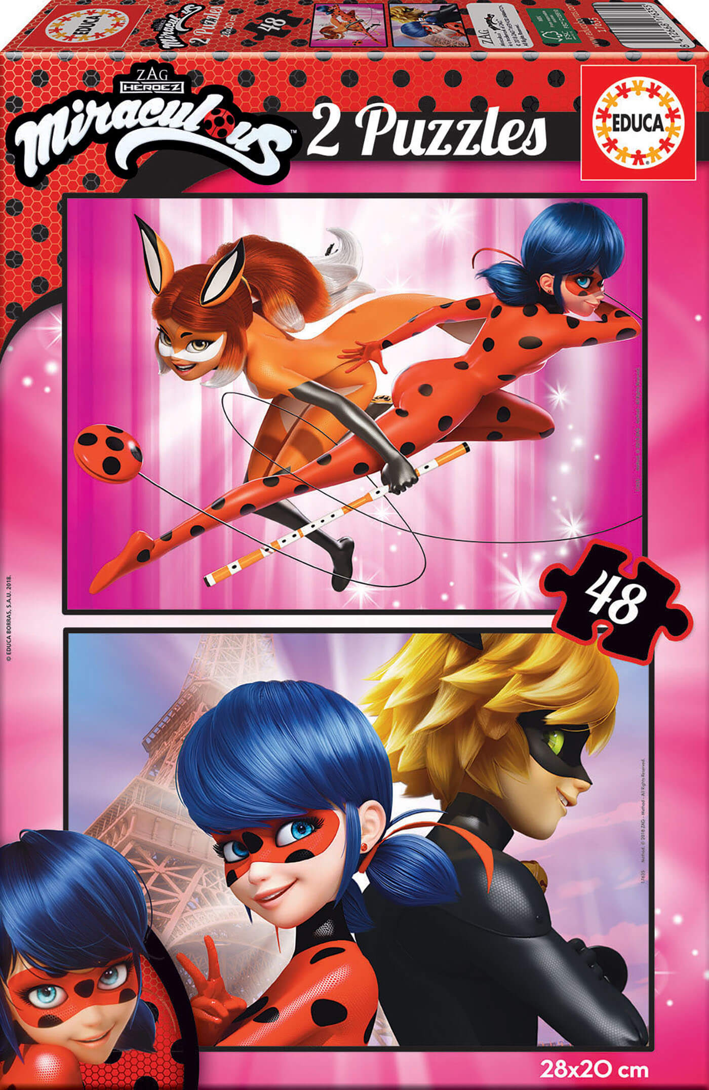 2x48 Miraculous LadyBug ( Educa 17635 ) imagen c
