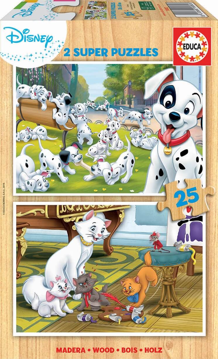 2x25 Animales Disney Dalmatas y Aristogatos