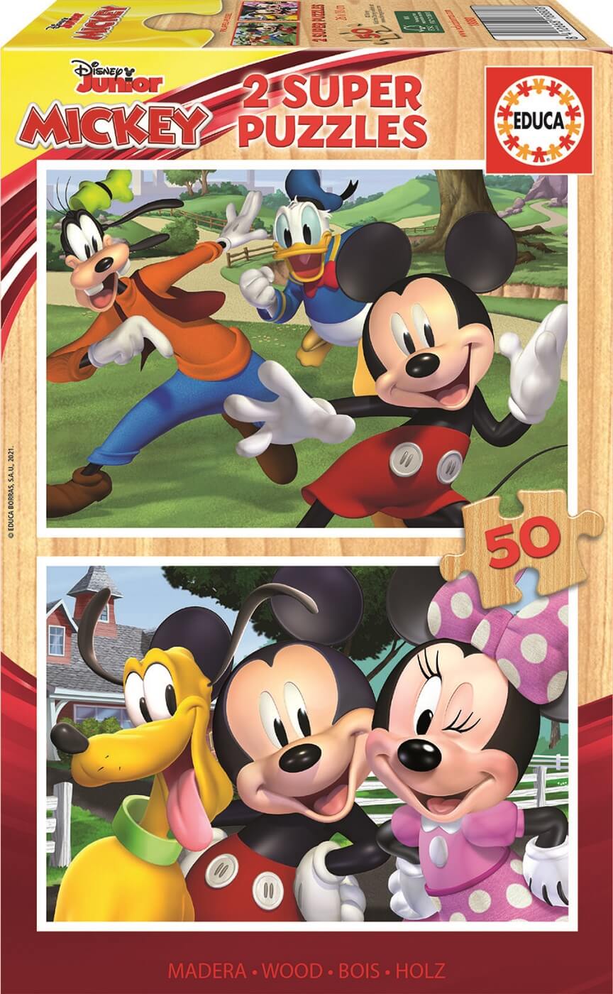 2x50 Mickey and Friends Madera ( Educa 18880 ) imagen c