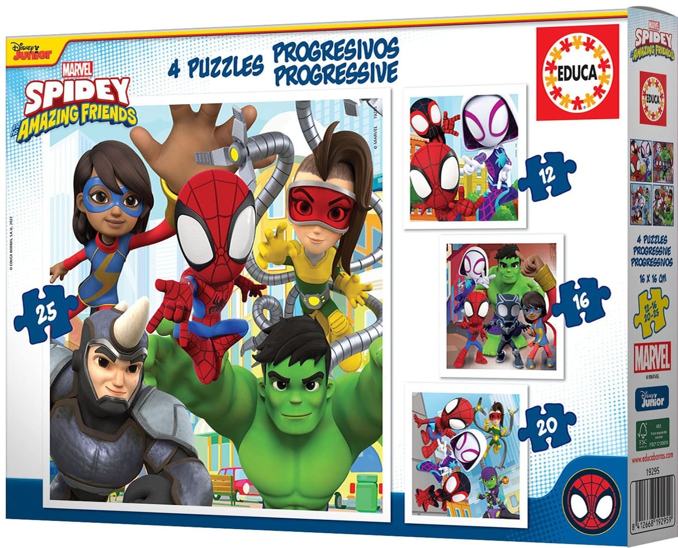 Progresivo 12-16-20-25 Spidey and His Amazing Friends ( Educa 19295 ) imagen b