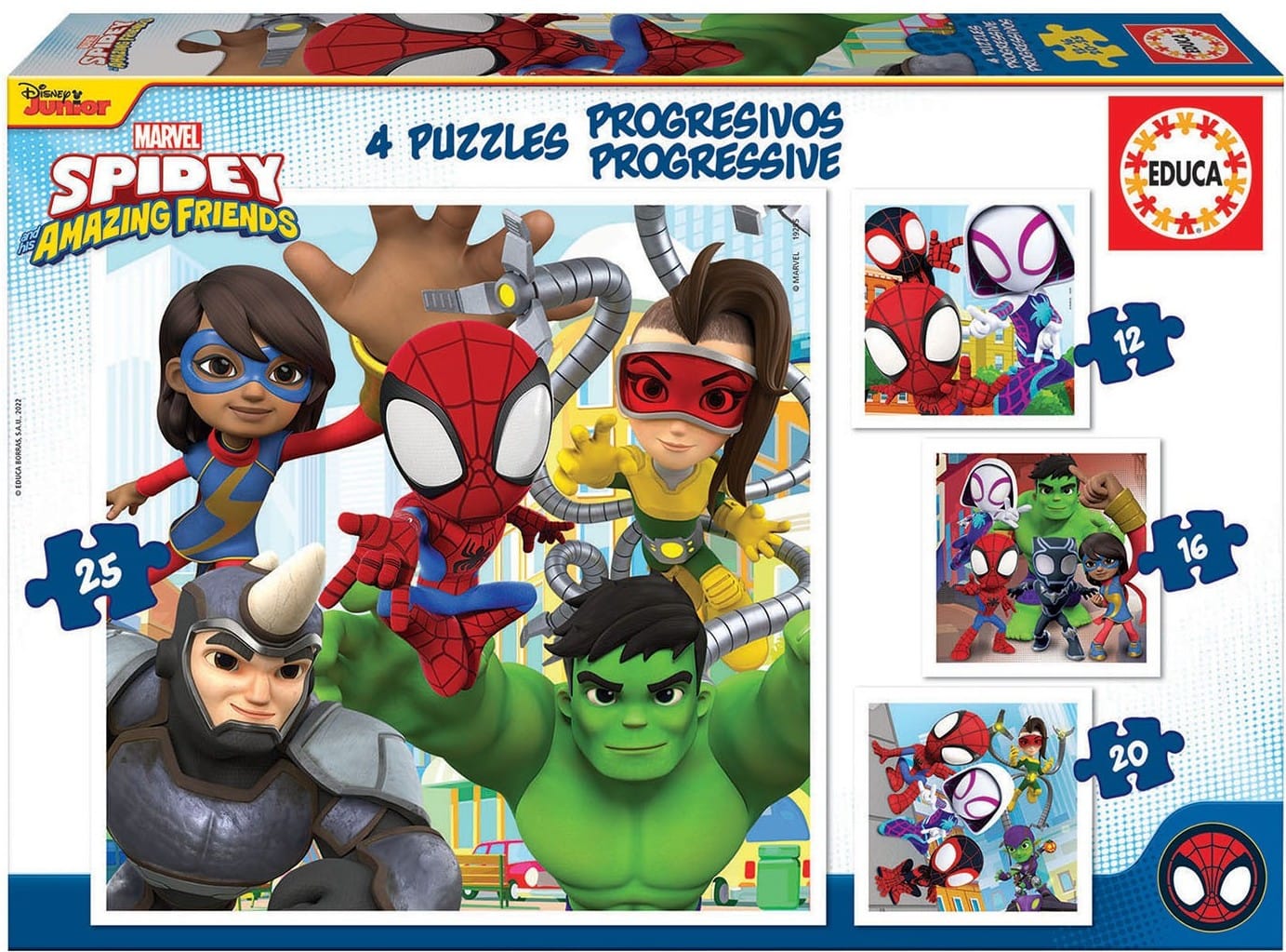 Progresivo 12-16-20-25 Spidey and His Amazing Friends ( Educa 19295 ) imagen c