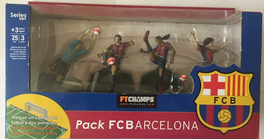 Pack FC Barcelona.Messi, Ronaldinho, Puyol y Valdés ( FTChamps 4644 ) imagen a
