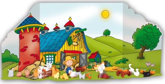 Caja de Caillou con pack animales granja ( Famosa 7084 ) imagen a