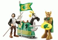 Caballero Amarillo a Caballo y Escudero