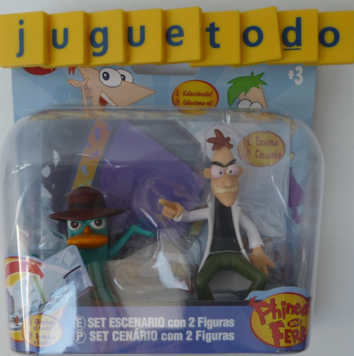 Set de 2 personajes con escenario Perry y el Dr. Doofenshmirtz ( Famosa 7791A ) imagen d