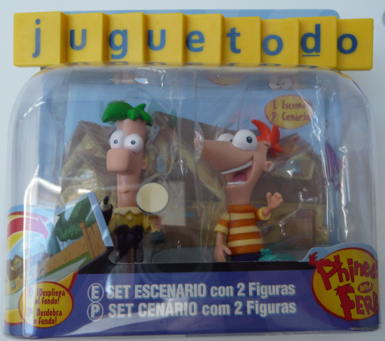 Set de 2 personajes con escenario Phineas y  Ferb ( Famosa 7791C ) imagen c
