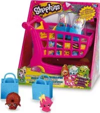 Shopkins Carrito de la compra y 2 shopkins