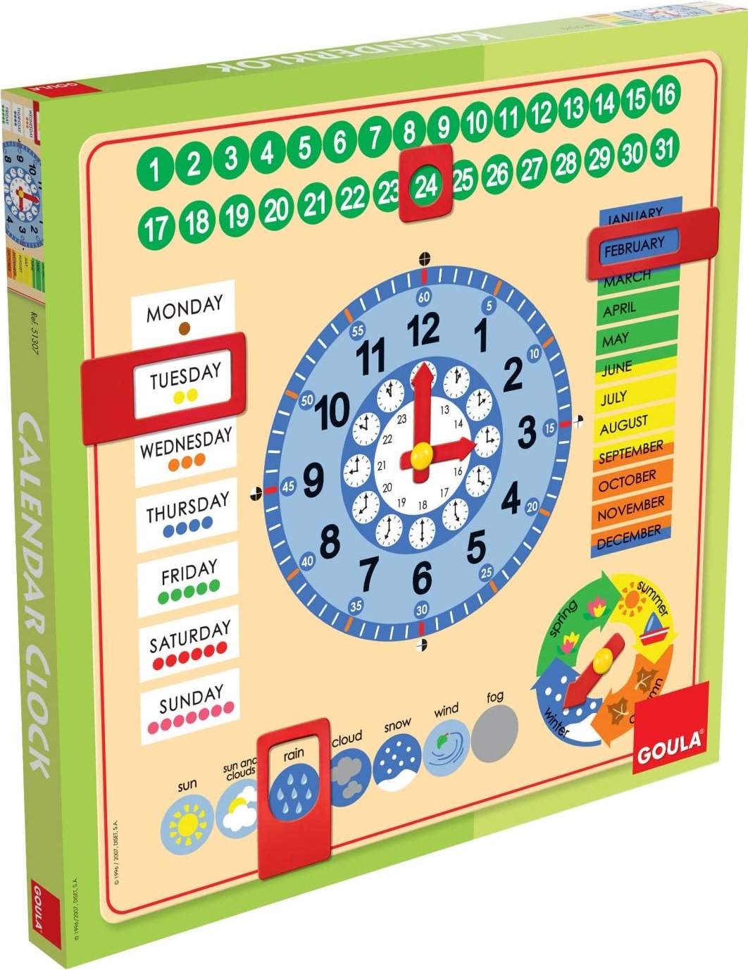 Reloj y Calendario en ingles ( Goula 51307 ) imagen c
