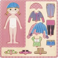 Puzzle Magnético De Vestir – Tablero Educativo DIY Con Personajes, Para Niñas Y Niños De 3 A 6 Años, Juego De Imitación