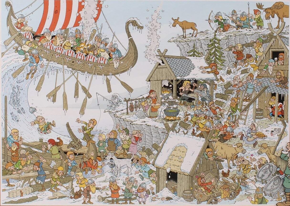 1000 Piezas de Historia, Vikingos ( Jumbo 19201 ) imagen a