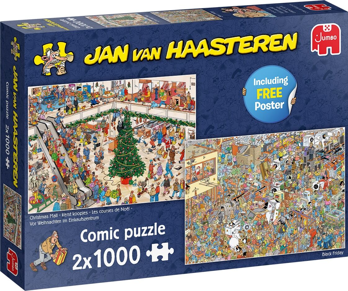 2x1000 Compras de Navidad Jan van Haasteren ( Jumbo 20033 ) imagen c