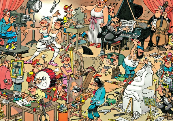 150 Jan Van Haasteren - Los artistas ( Jumbo 17160 ) imagen a