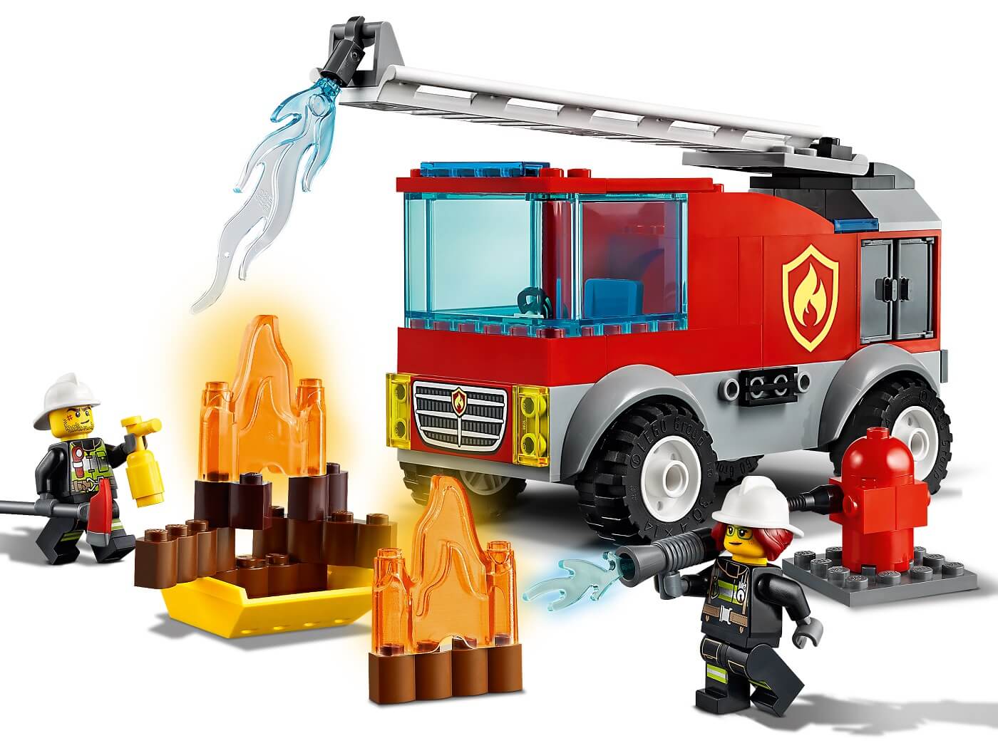 Camion de Bomberos con Escalera de Incencios ( Lego 60280 ) imagen b