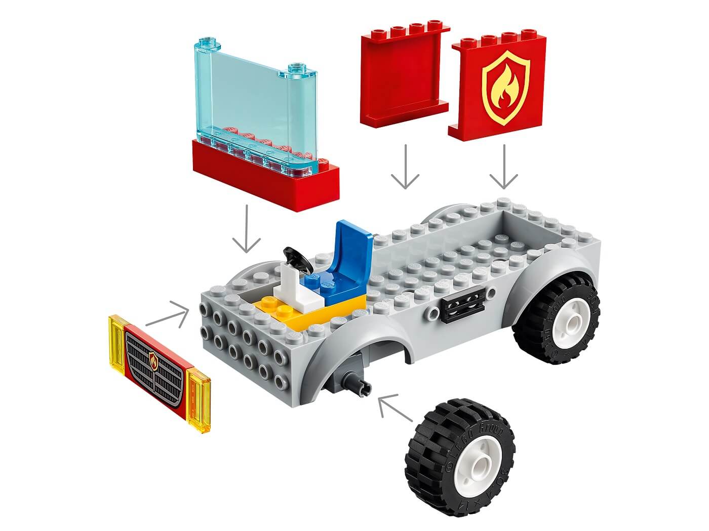 Camion de Bomberos con Escalera de Incencios ( Lego 60280 ) imagen e