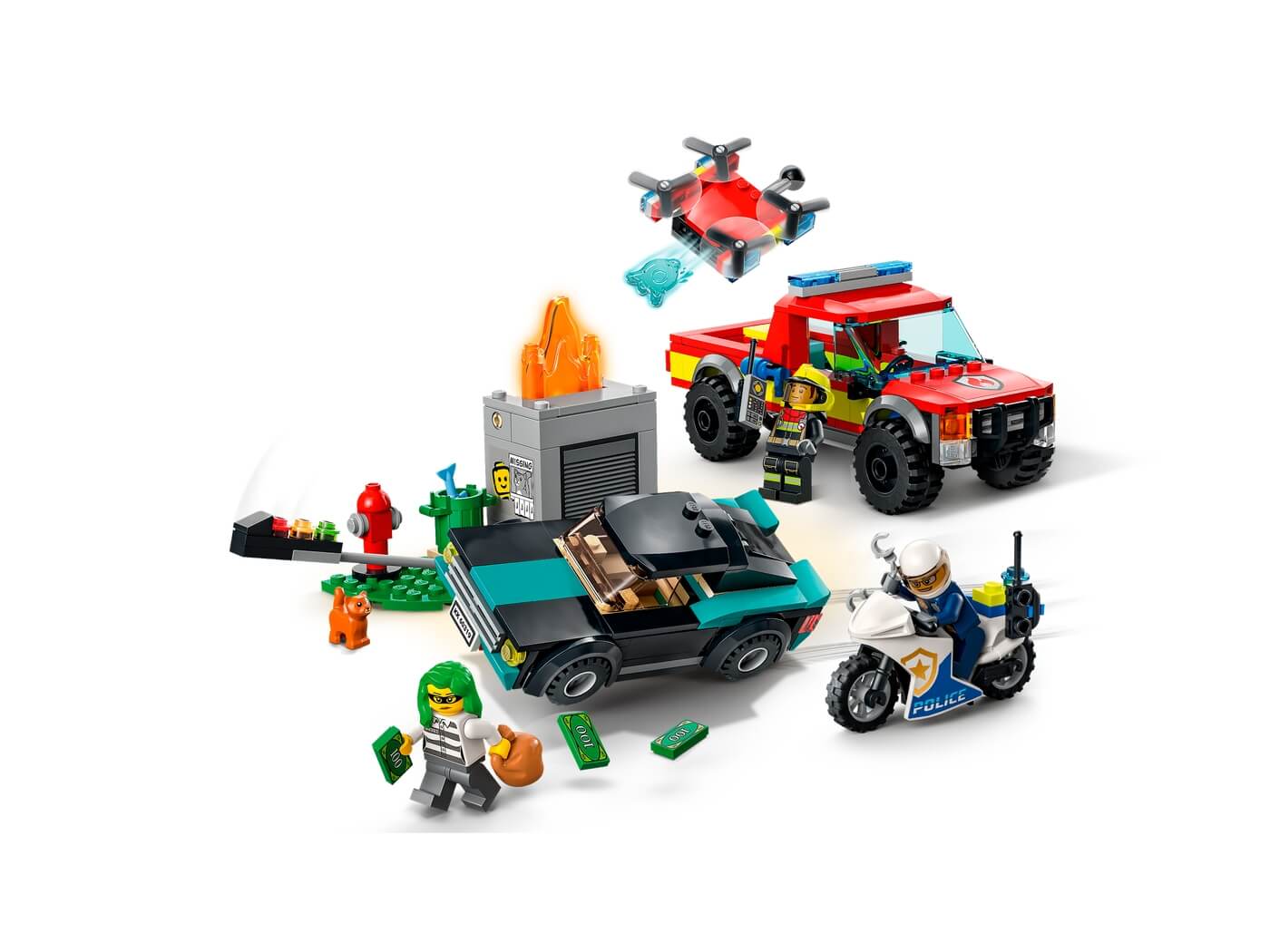 Rescate de Bomberos y Persecucion Policial ( Lego 60319 ) imagen d