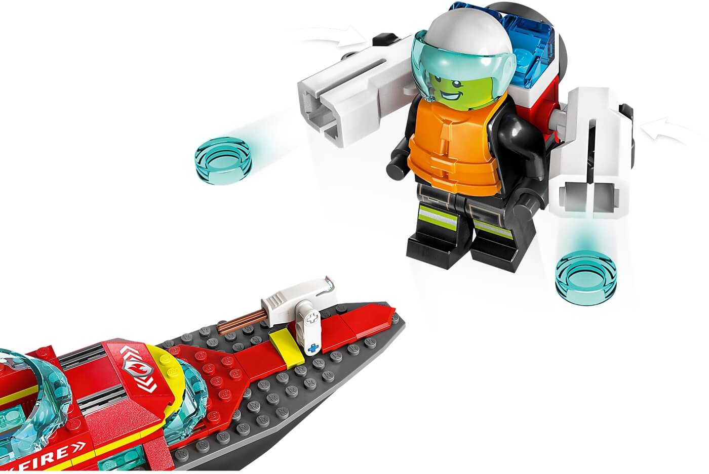 Lancha de Rescate de Bomberos ( Lego 60373 ) imagen d