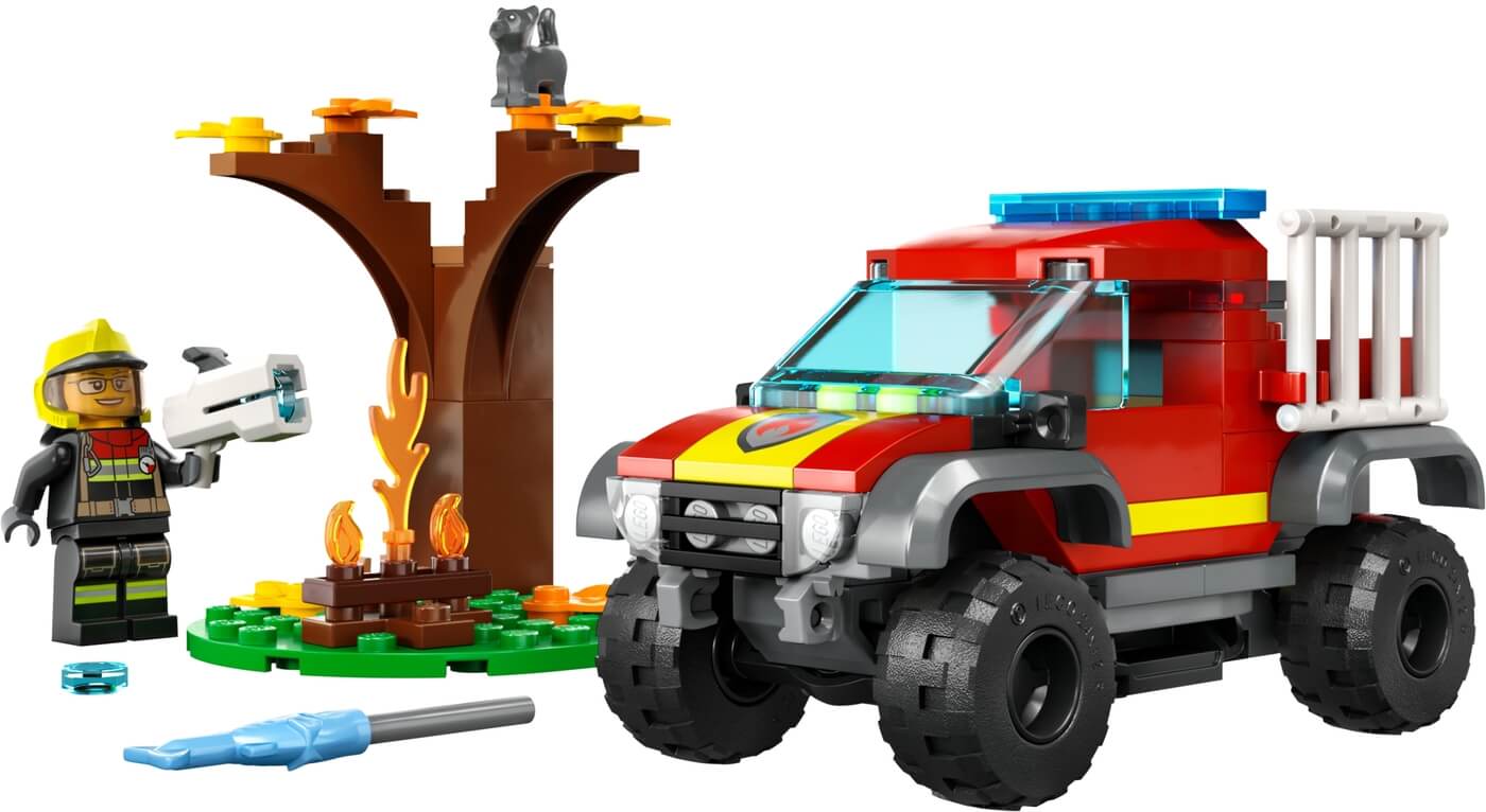 Camion de Rescate 4x4 de Bomberos ( Lego 60393 ) imagen a