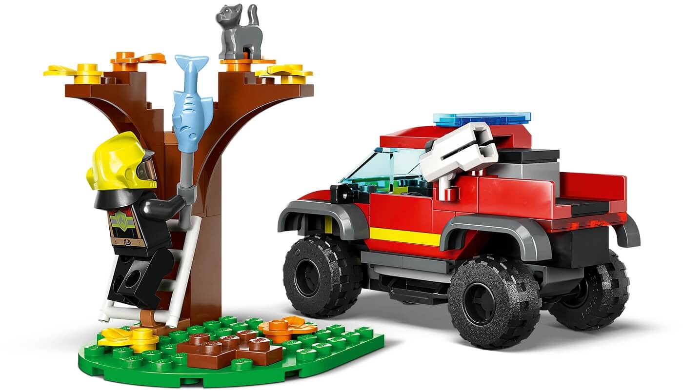 Camion de Rescate 4x4 de Bomberos ( Lego 60393 ) imagen b