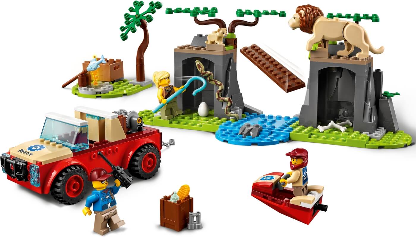 Todoterreno Rescate de la Fauna Salvaje  ( Lego 60301 ) imagen b