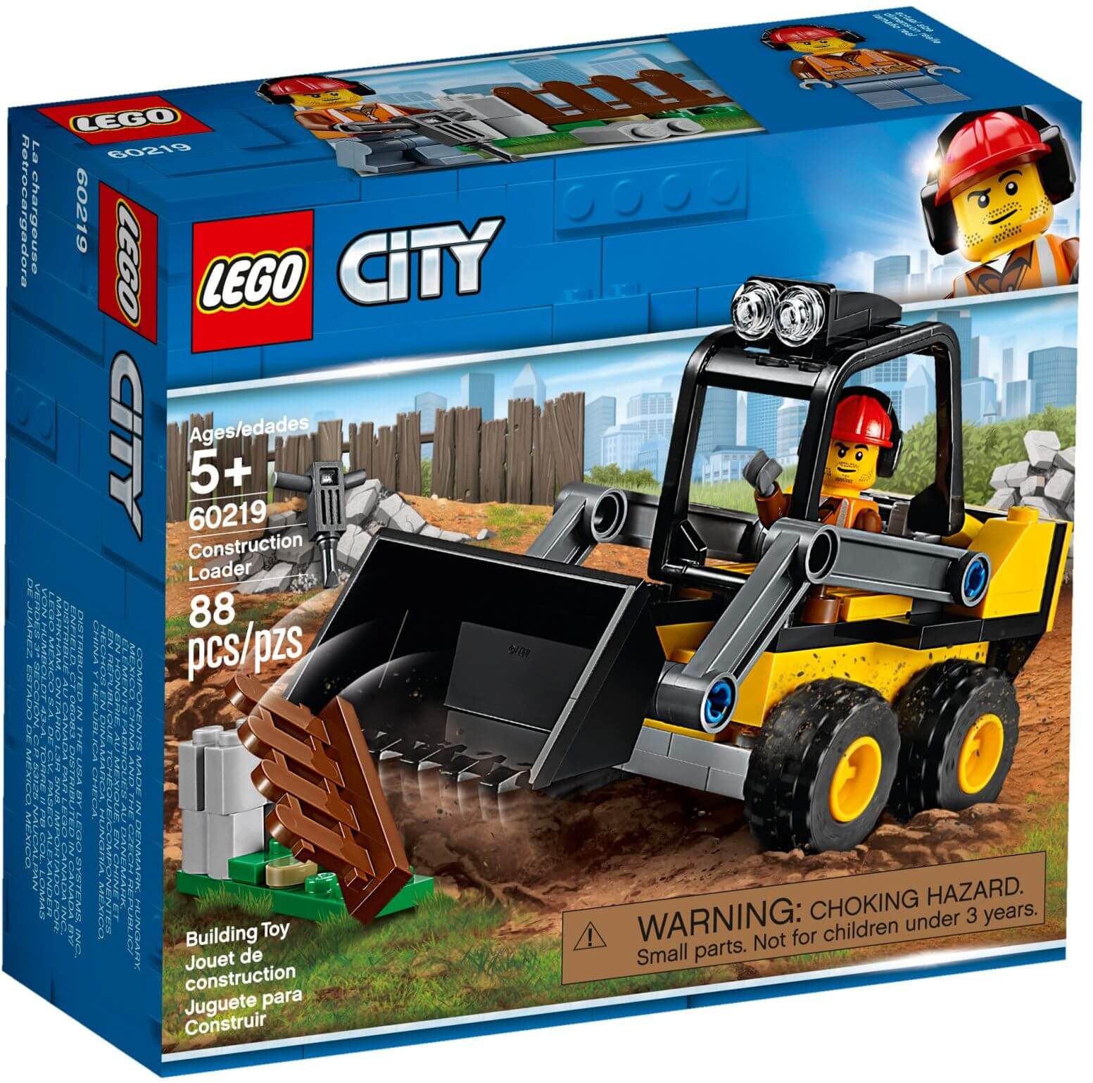 Retrocargadora construcción ( Lego 60219 ) imagen e