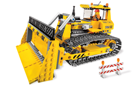 Bulldozer en obra ( Lego 7685 ) imagen a