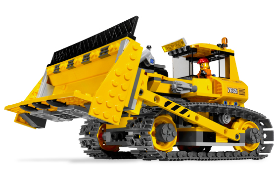 Bulldozer en obra ( Lego 7685 ) imagen d