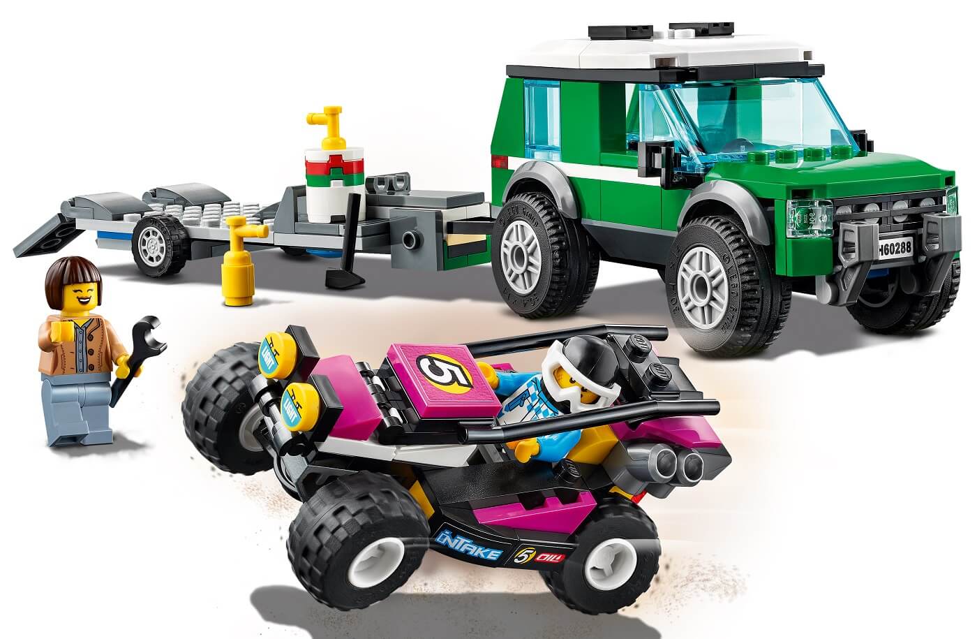 Furgoneta Transporte Buggy Carreras ( Lego 60288 ) imagen b