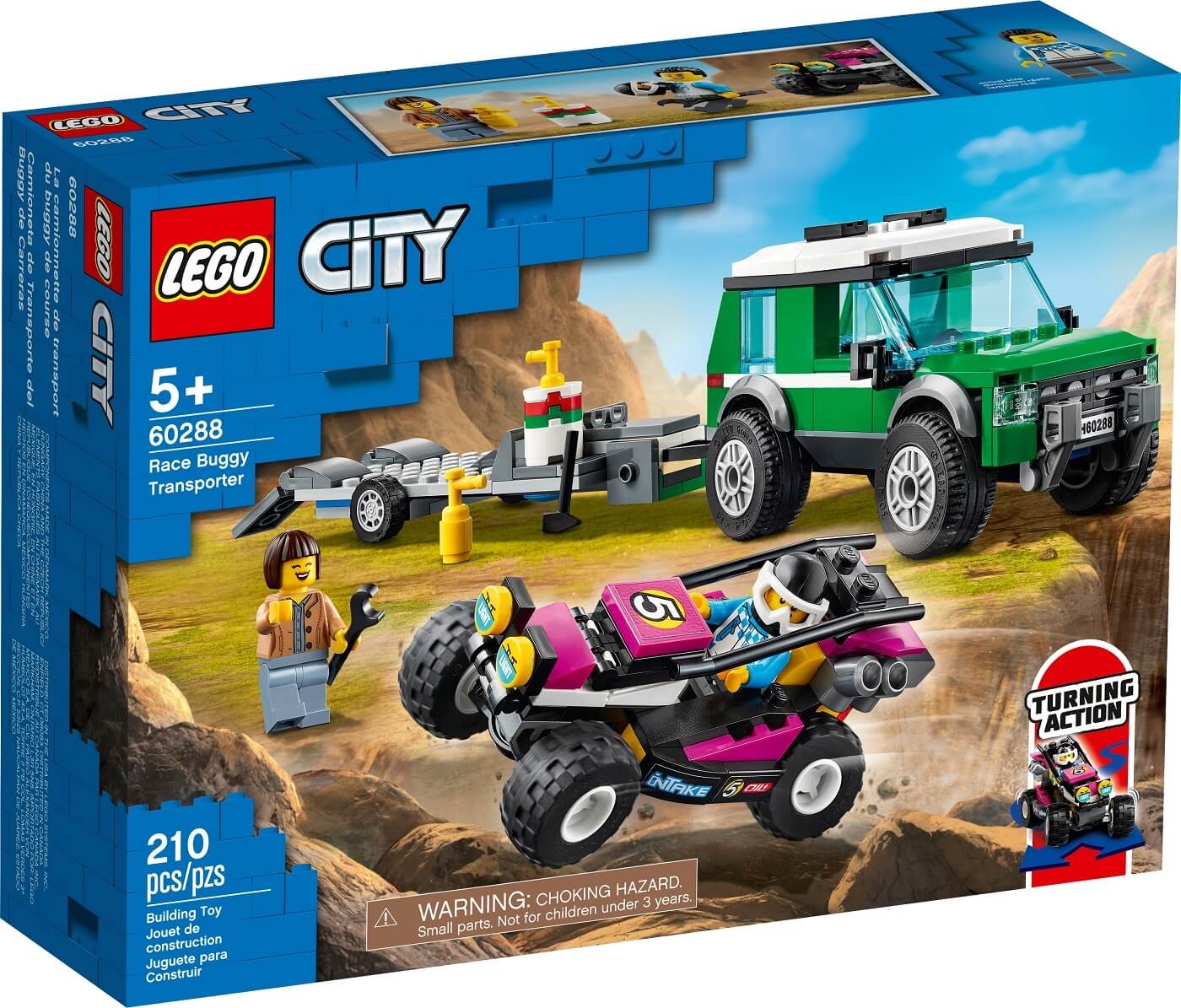 Furgoneta Transporte Buggy Carreras ( Lego 60288 ) imagen h