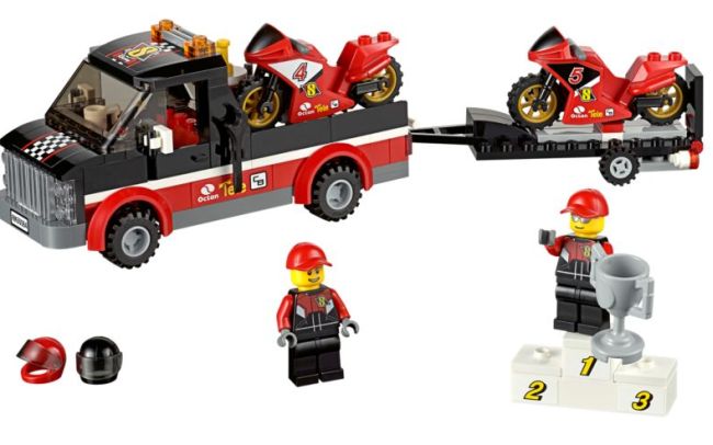 Transporte de la Moto de Carreras ( Lego 60084 ) imagen a