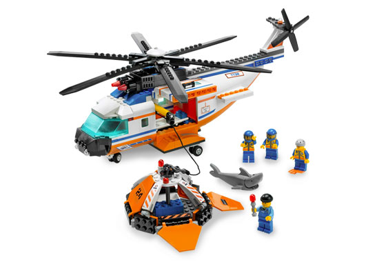 Helicóptero de Guardacostas y Balsa Salvavidas ( Lego 7738 ) imagen a