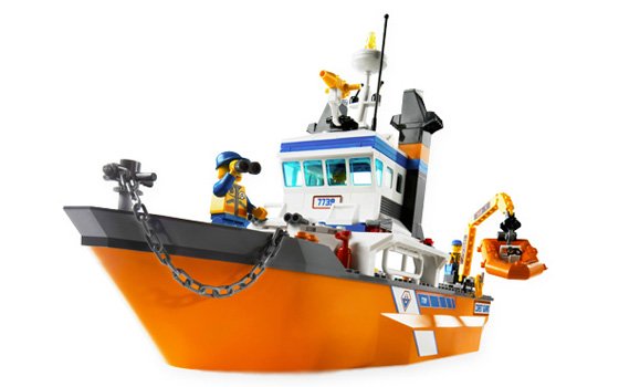 Barco de Patrulla de Guardacostas y Faro ( Lego 7739 ) imagen e