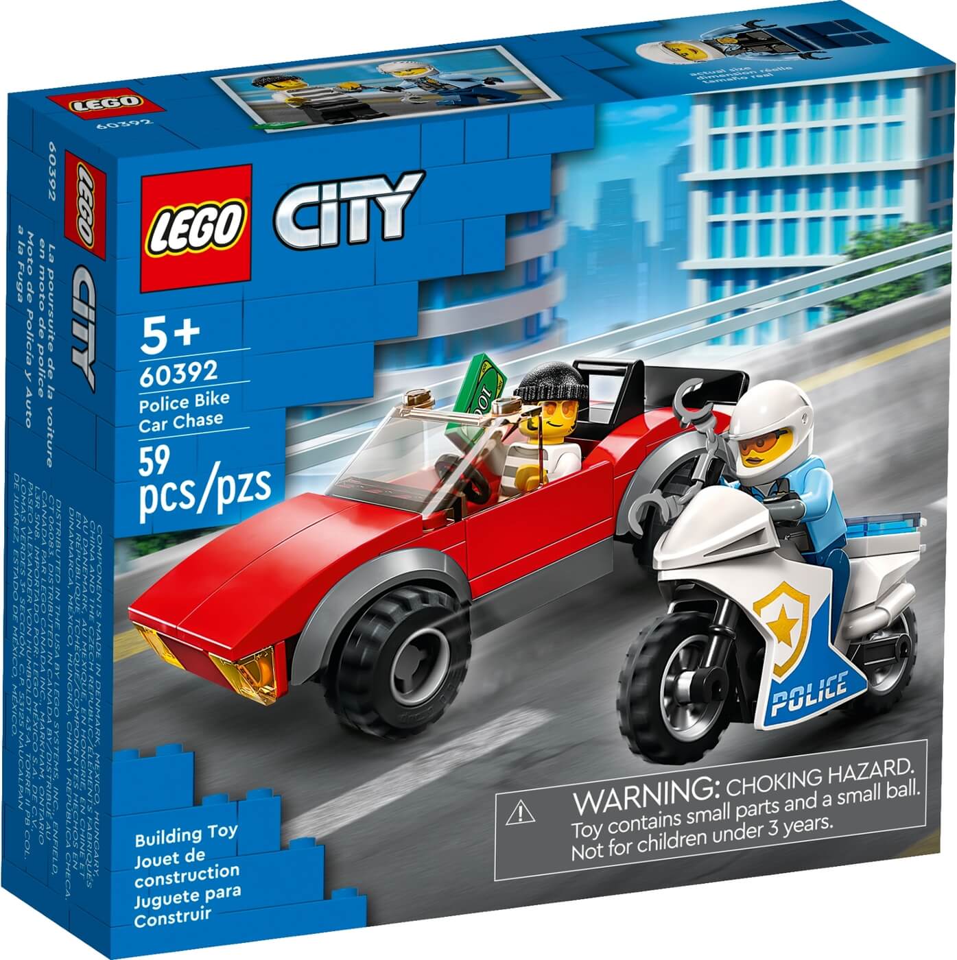 Moto Policia y Coche a la Fuga ( Lego 60392 ) imagen f