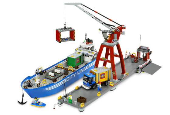 Estación portuaria de Lego City ( Lego 7994 ) imagen a